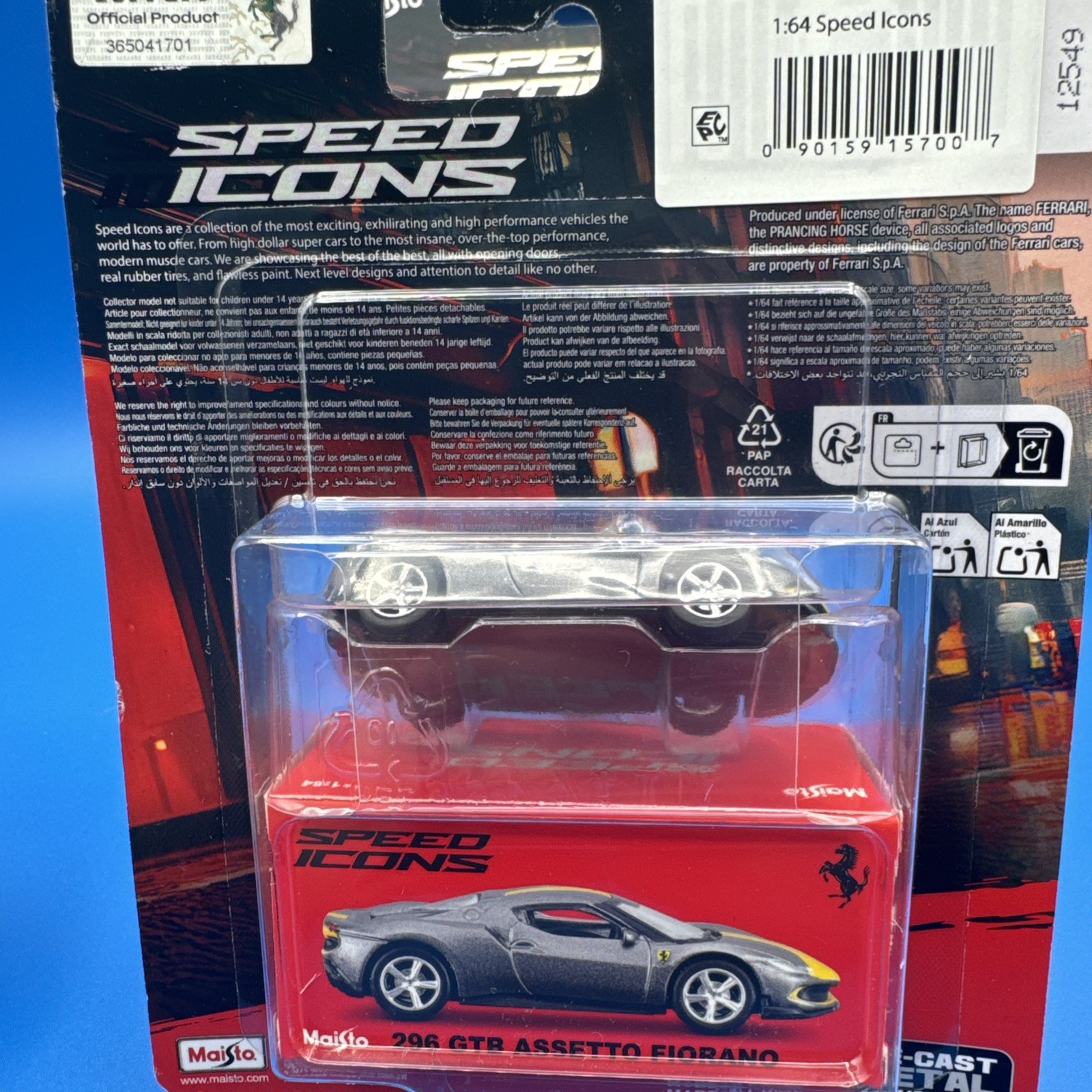 Maisto Speed Icons Ferrari Monza SP1 Daytona SP3 296 GTB Assetto Fiorano – Lot 3