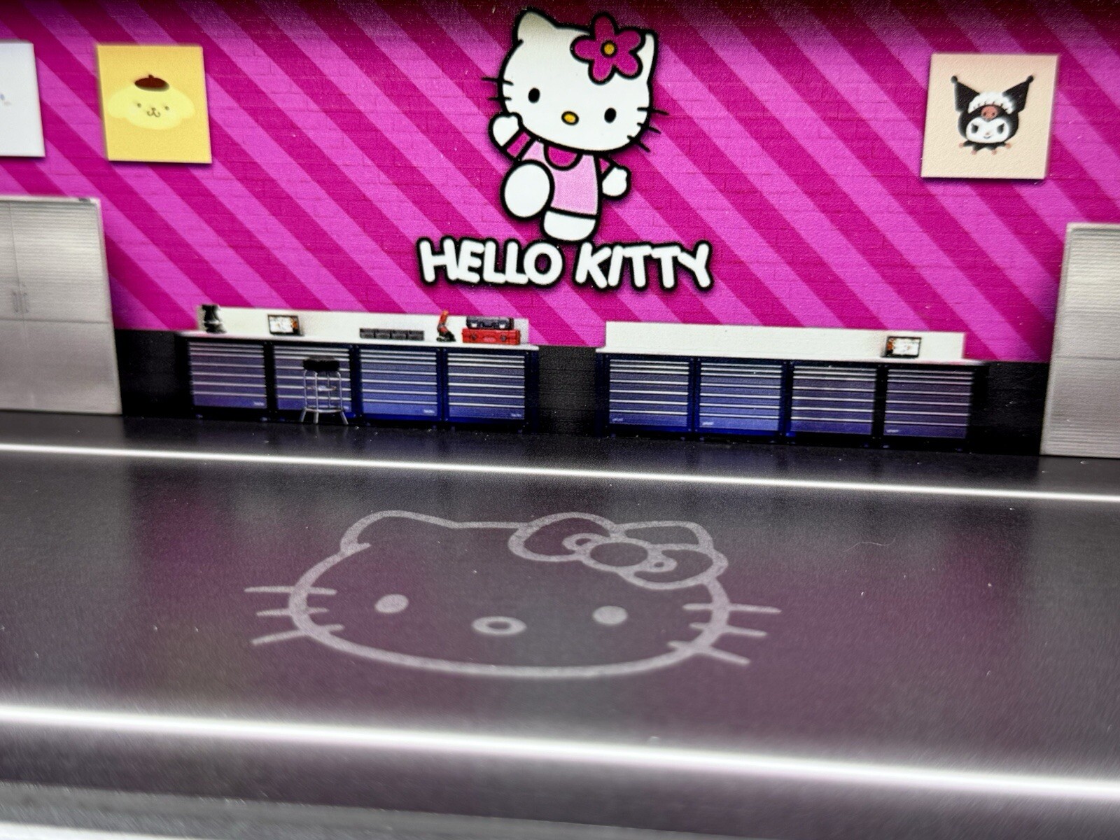 Hello Kitty V2 Theme FOR Hot Wheels 1:64 Model Diorama Garage LED Lighting!