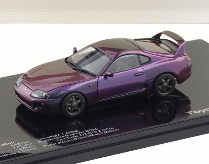 LCD DIECAST 1/43 1993 TOYOTA SUPRA MKIV MK4 (A80) RHD CHAMELEON PURPLE METALLIC