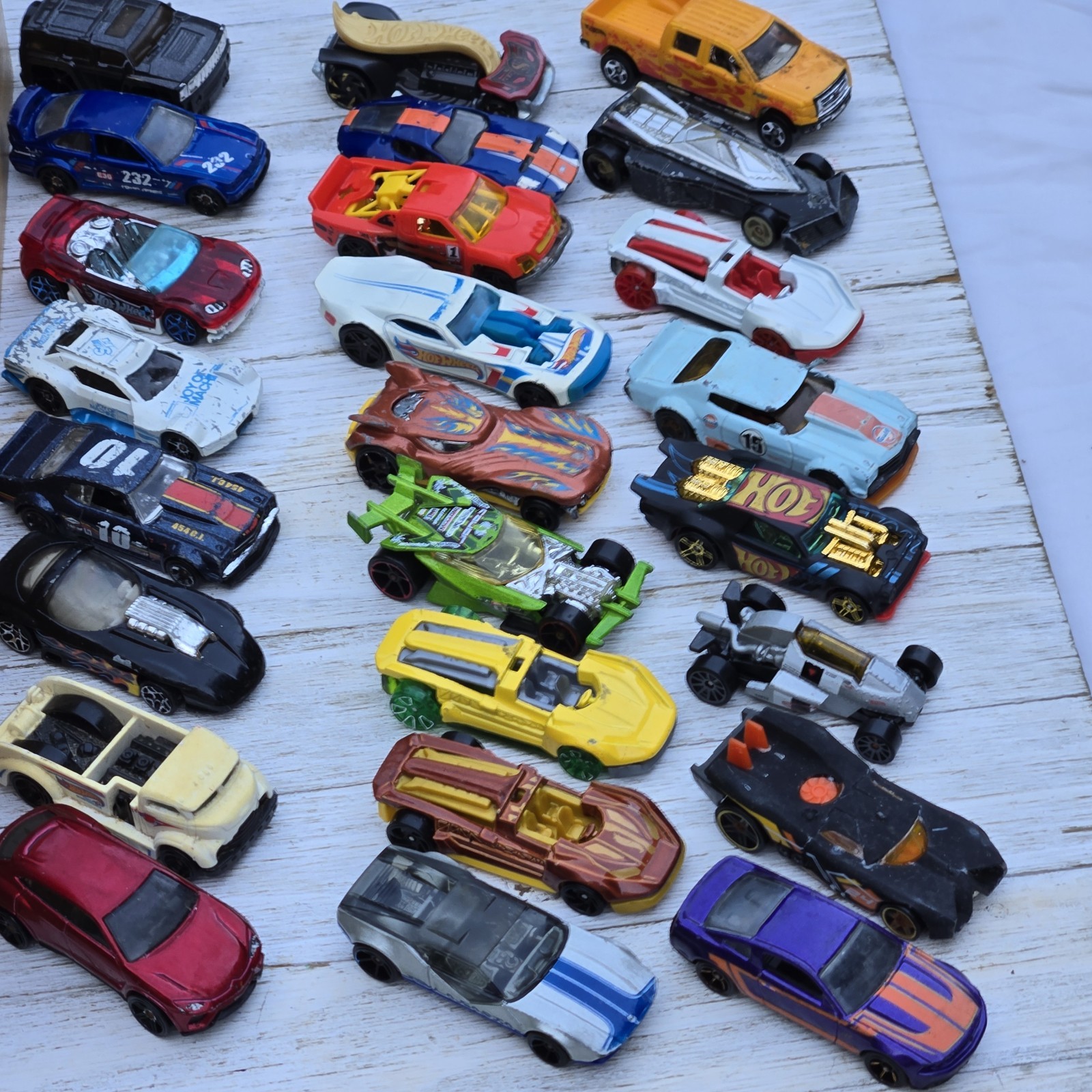 Hot Wheels Lot of 50 Loose Cars Trucks Race Cars Mixed Diecast Mattel VGC