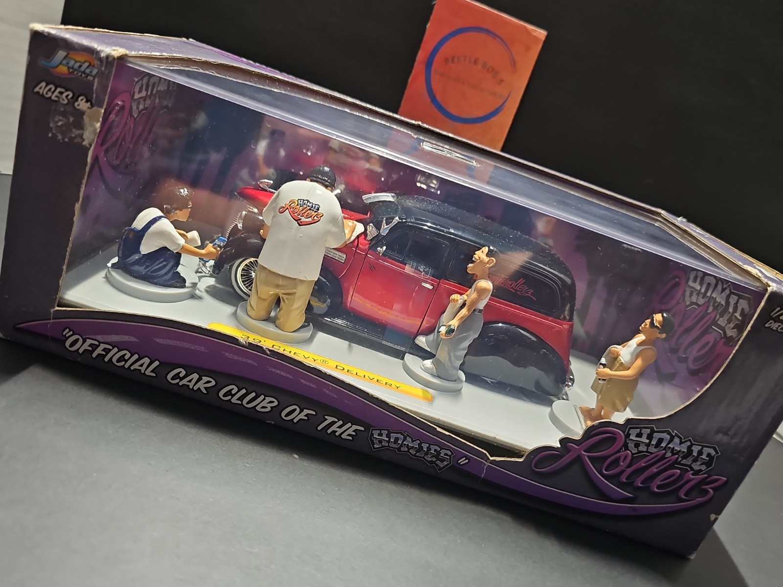🔥Vntg 2003 Jada Toys Homie Rollerz ’39 Chevy Delivery With Figures 1:24 NISB🔥