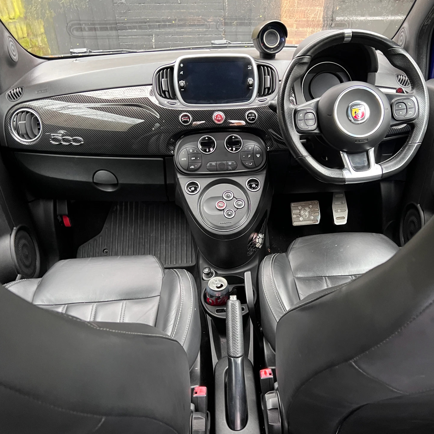 Carbon Fibre Dash Panel for Abarth 500 595 695 Series 3 & 4 Pre / Post Facelift