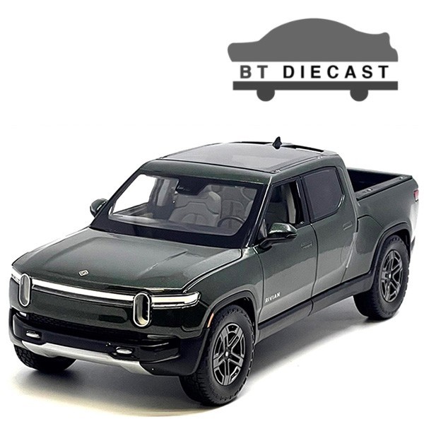MAISTO RIVIAN R1T PICK UP TRUCK 1/18 DIECAST MODEL METALLIC GREEN 31466