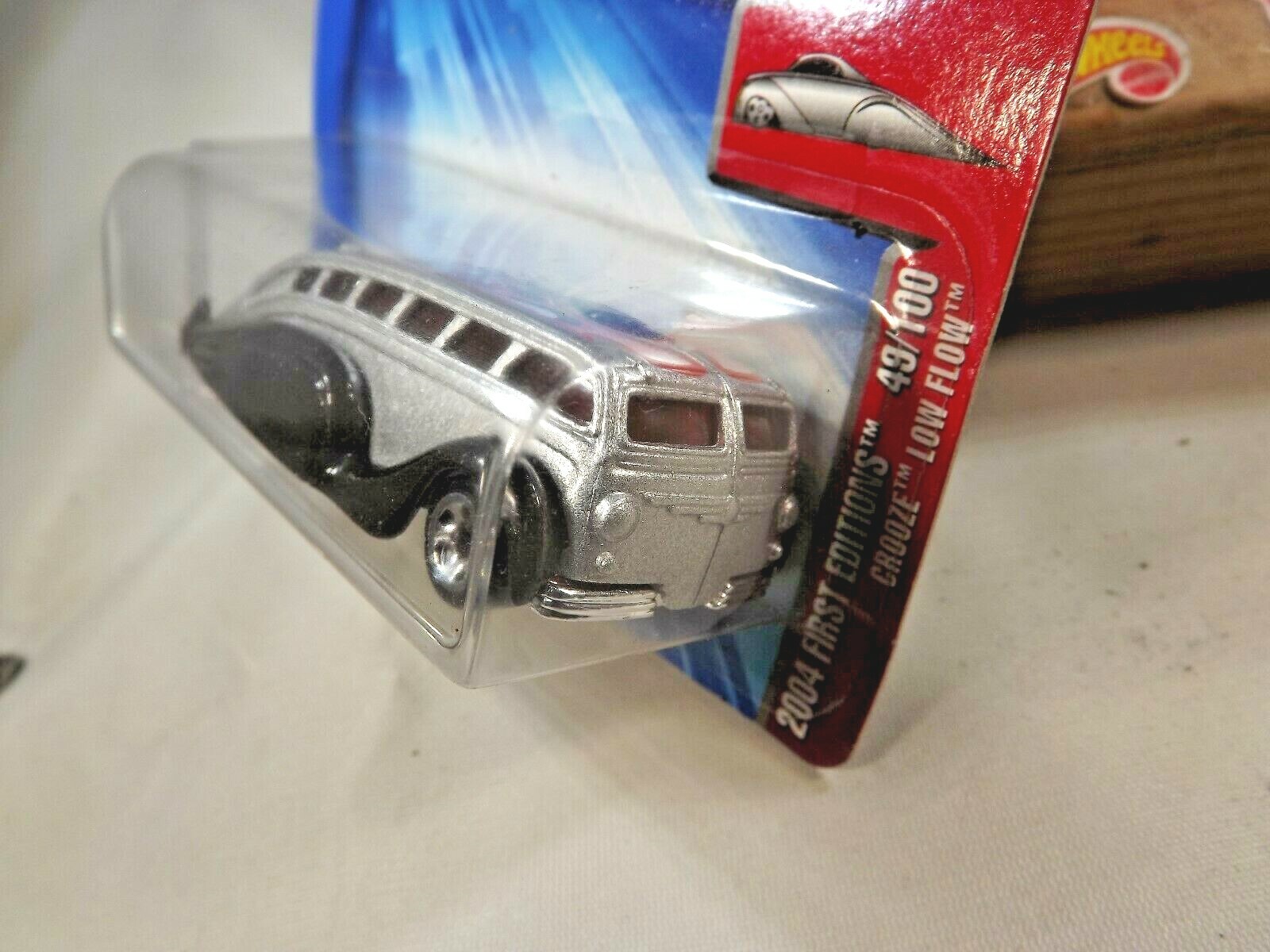 2004 Hot Wheels #49 First Editions 49/100 CROOZE LOW FLOW Silver & Black w/5 Sp