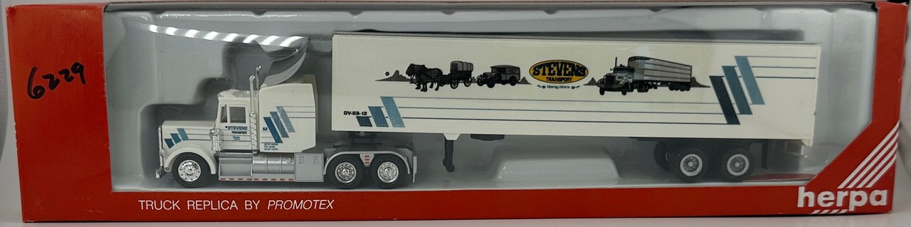 HO 1:87 Promotex 6229 Peterbilt SC w/48′ Dry Van Trailer – STEVENS TRANSPORT