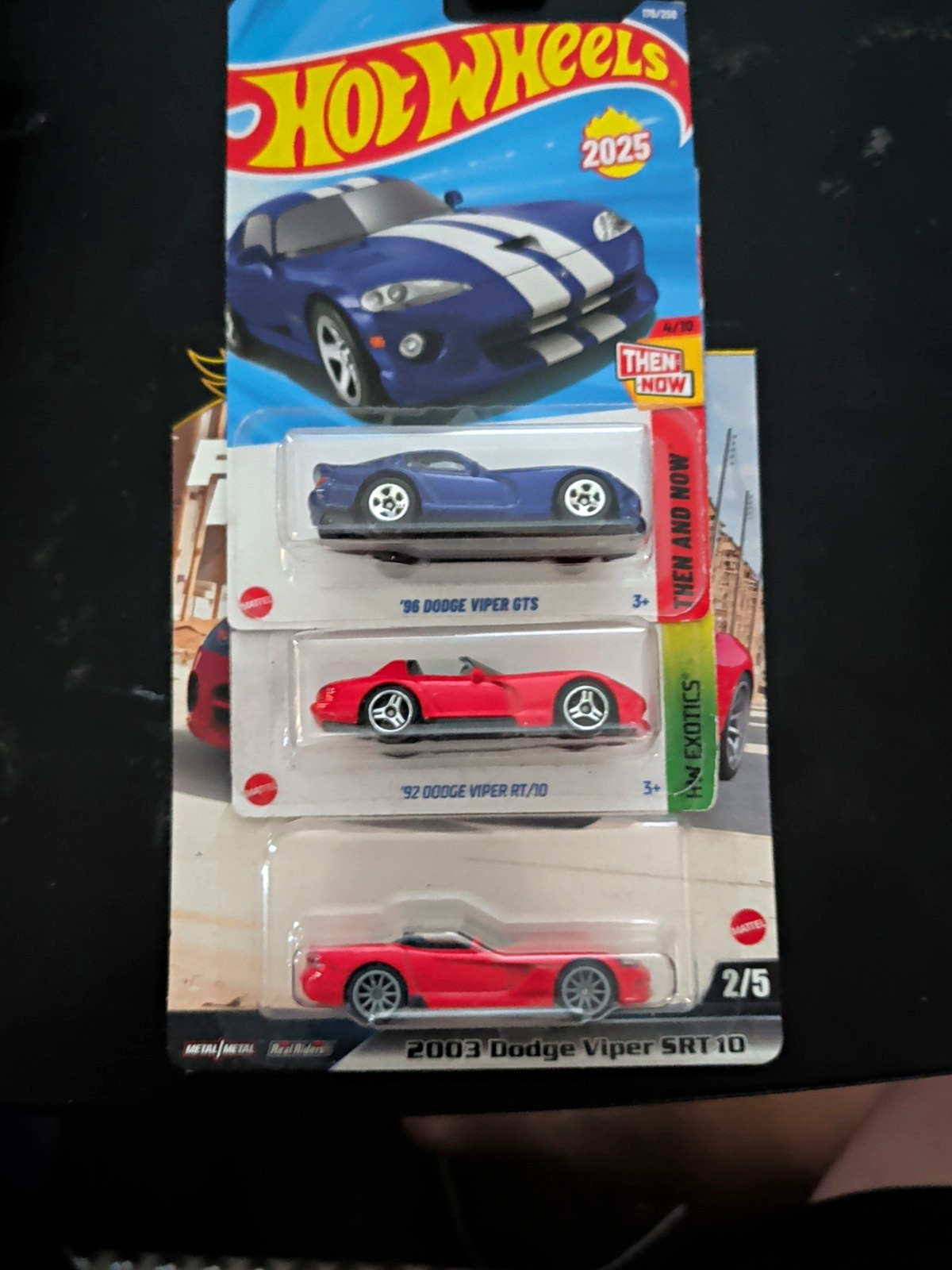 Hot Wheels Then and Now 1:64 1996 Dodge Viper GTS Blue Diecast Unopened Box