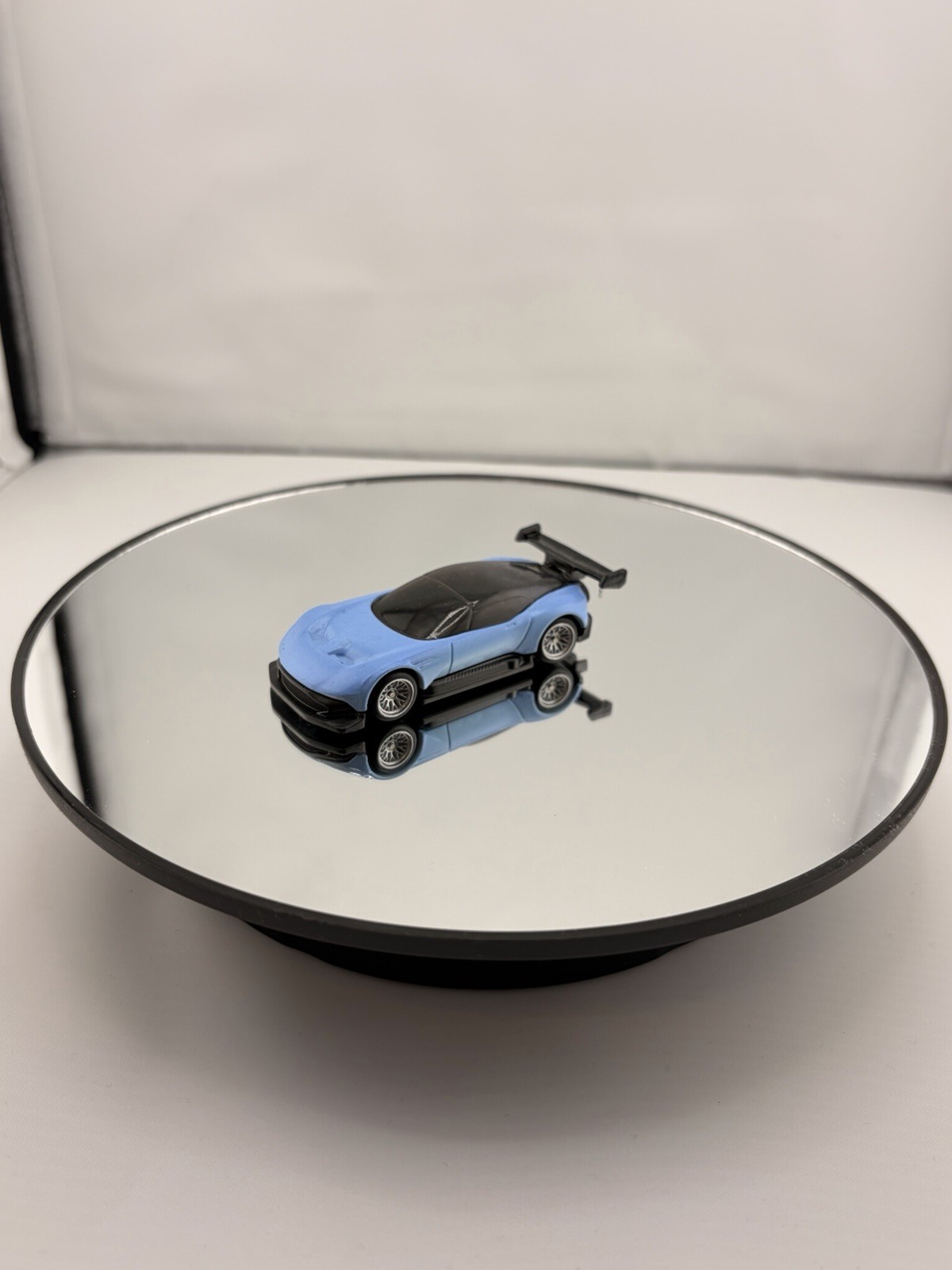 Blue & Black Diecast Toy Sports Car with Rear Wing Spoiler – Car Vehicle