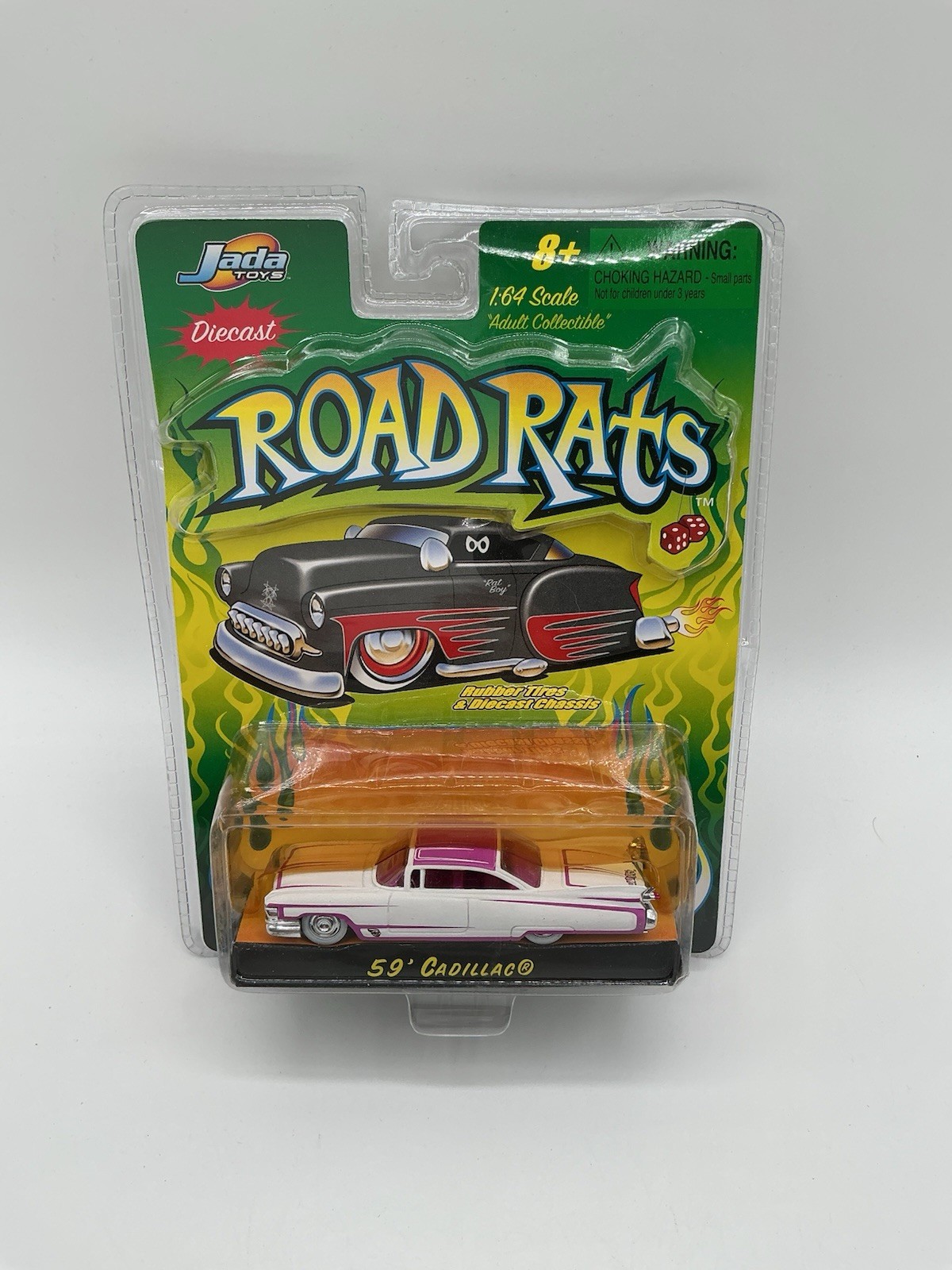 Road Rats 59 Cadillac kustom lowrider 1/64 2003 jada white – V 14