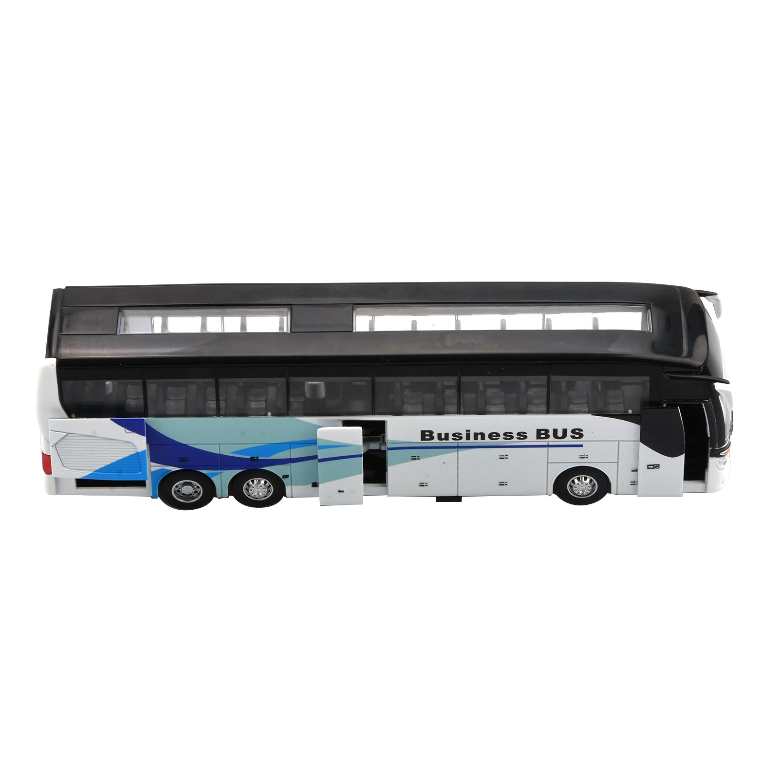 Model Flash Light Vehicle Single Sightseeing Bus 1:32 Alloy Cars Pull Back Toys