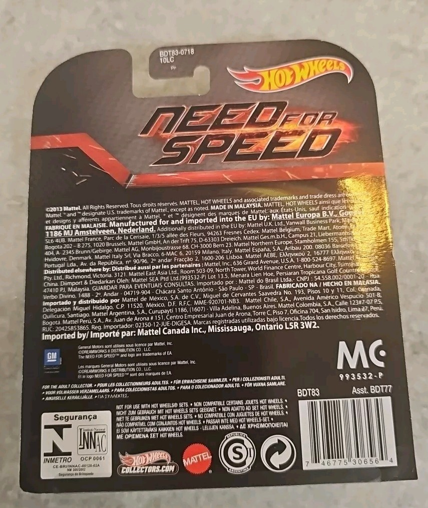 Hot Wheels Need For Speed ’67 Pontiac GTO Die-Cast Retro Entertainment Series