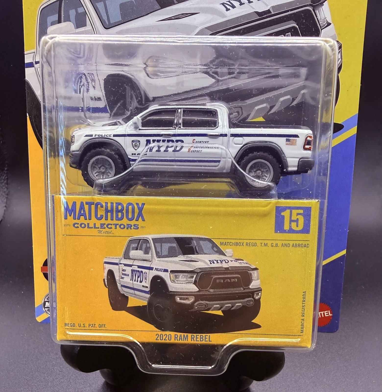 🔥 MATCHBOX COLLECTORS NYPD 2020 RAM REBEL POLICE TRUCK #15 COLLECTOR BOX NEW 🔥