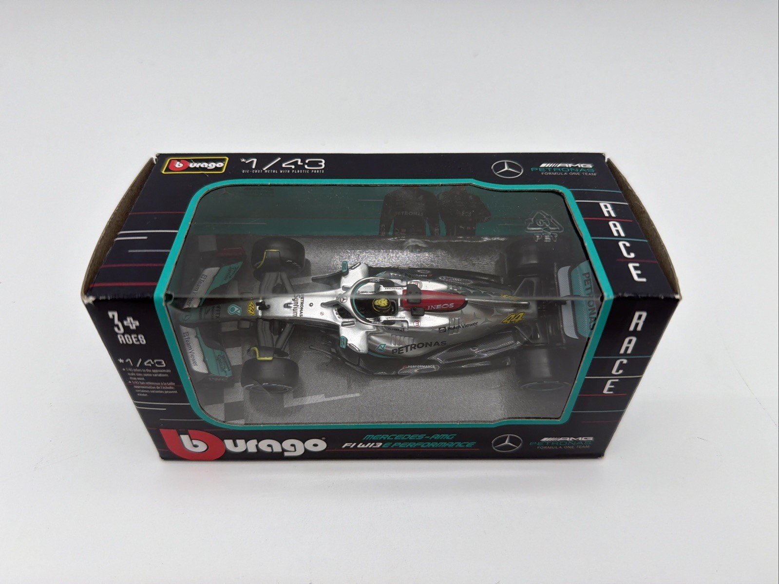 MERCEDES AMG F1 W13 E PERFORMANCE #44 HAMILTON 2022 1/43 MODEL BBURAGO 38066 LH