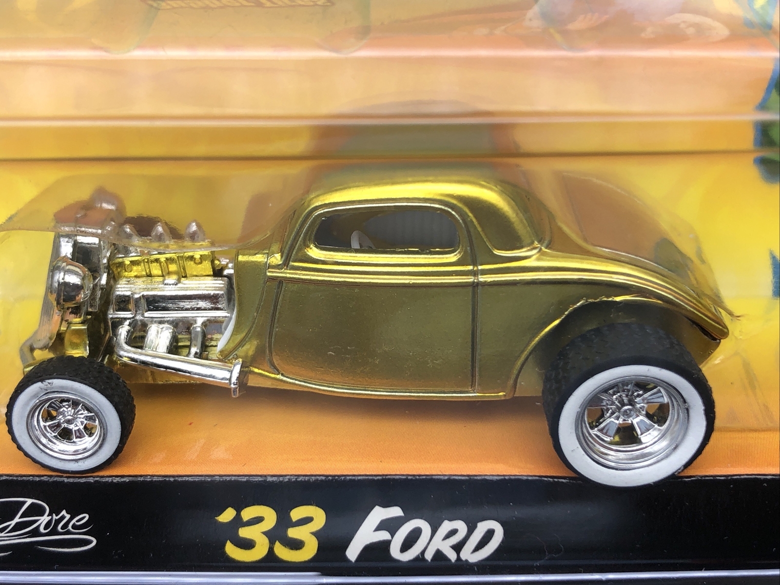 Jada Road Rats Rick Dore Series 1933 33 Ford Gold Diecast Rubber Tires 1/64