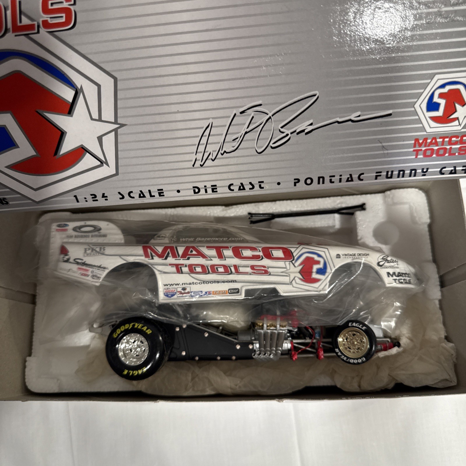 2002 MATCO TOOLS /WHIT BAZEMORE 1:24 DIE CAST PONTIAC FUNNY CAR RX2422R RC ERTL