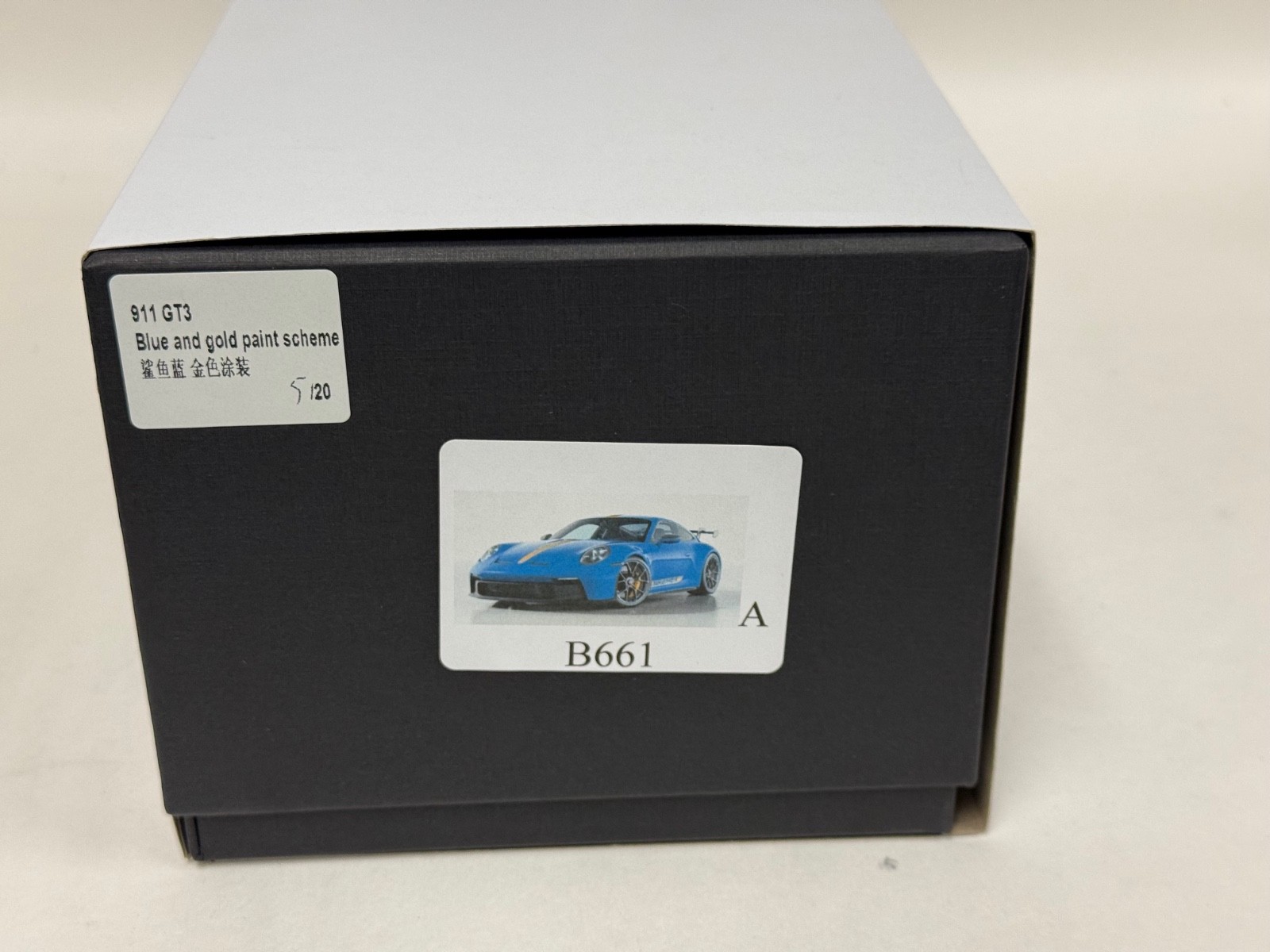 1/18 Ivy Porsche 911 GT3 992.1 Blue with Silver Stripe 20 pcs AB661 LAST ONE