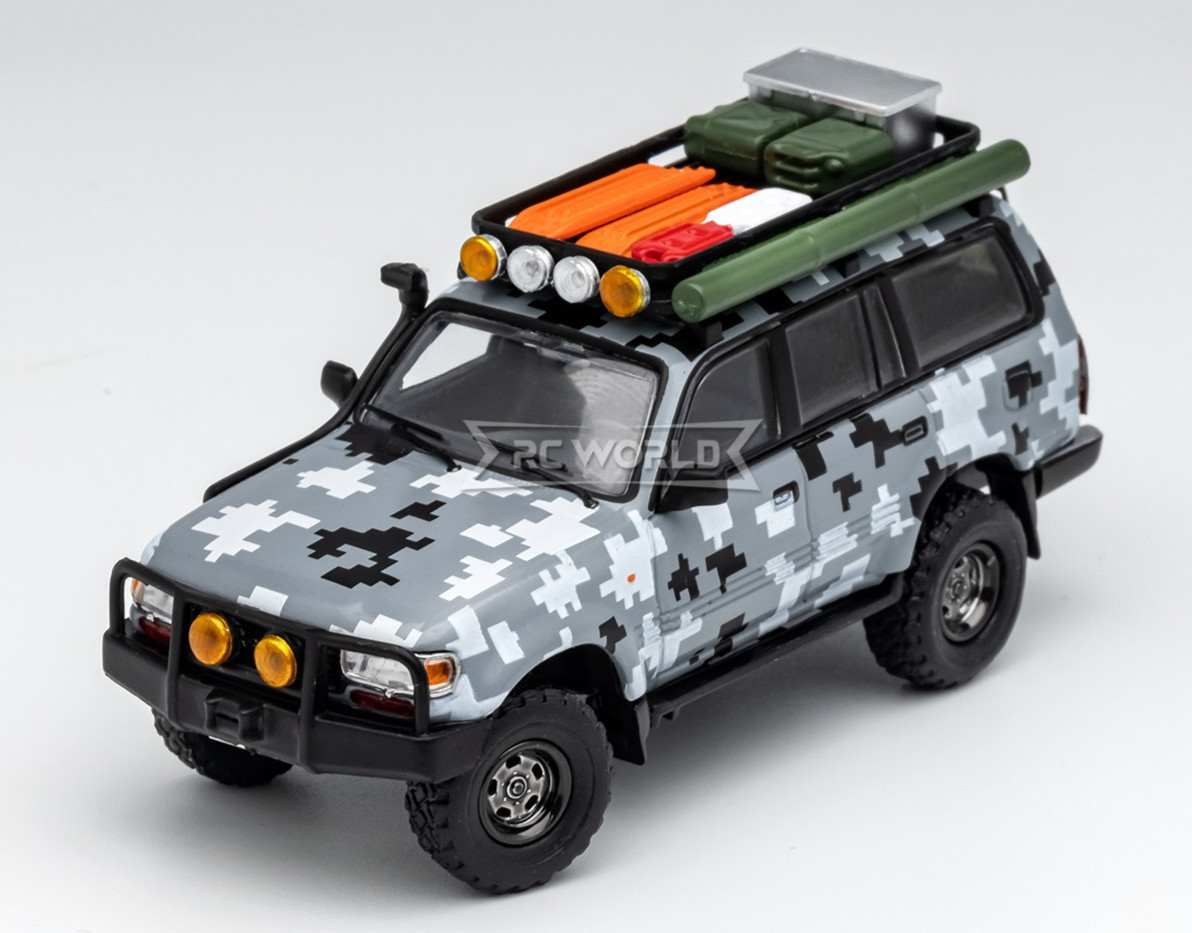 GCD 1/64 TOYOTA LAND CRUISER LC80 Expedition Die Cast Truck -DIGITAL CAMO-