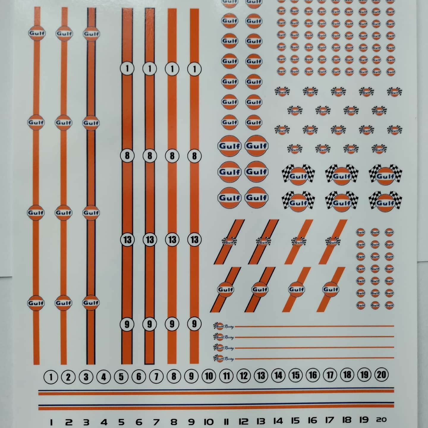 hot wheels 1/64 water slide gulf oil racing decals full sheet!!!!!! Camaro 83
