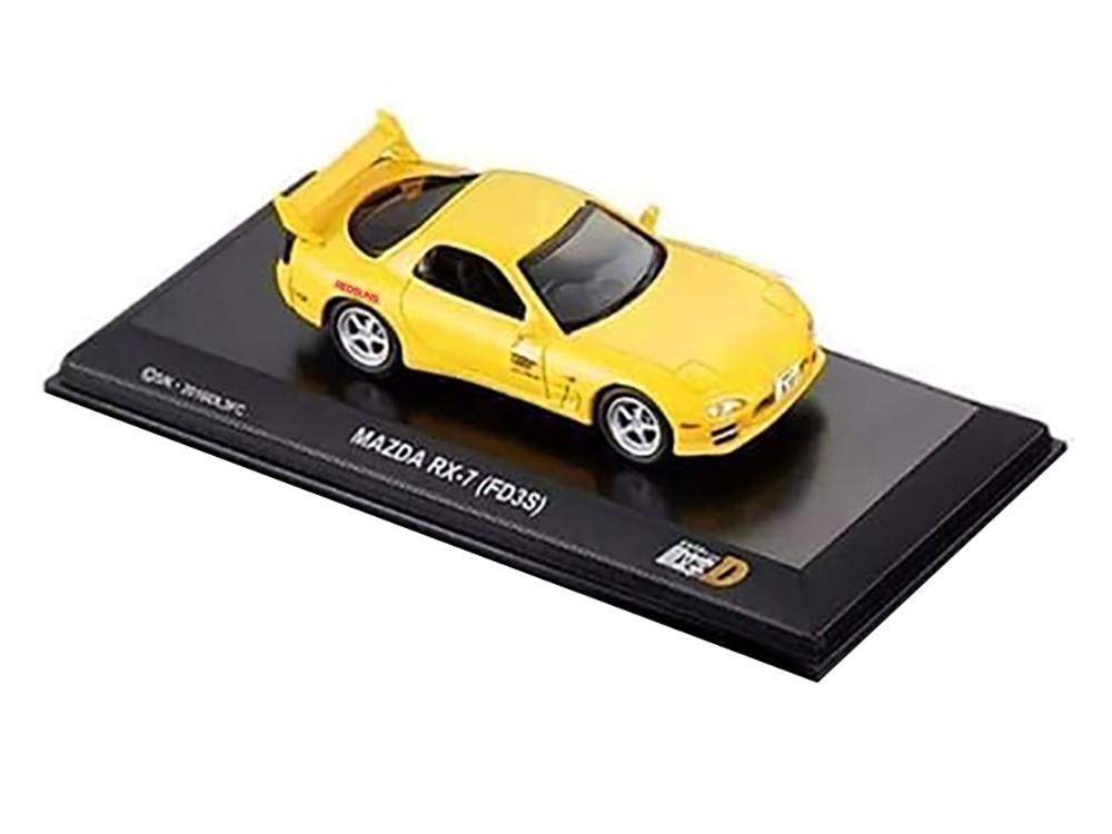 MAZDA RX-7 (FD3S) RHD YELLOW “INITIAL D” 1/64 DIECAST MODEL BY KYOSHO 07057 A2B