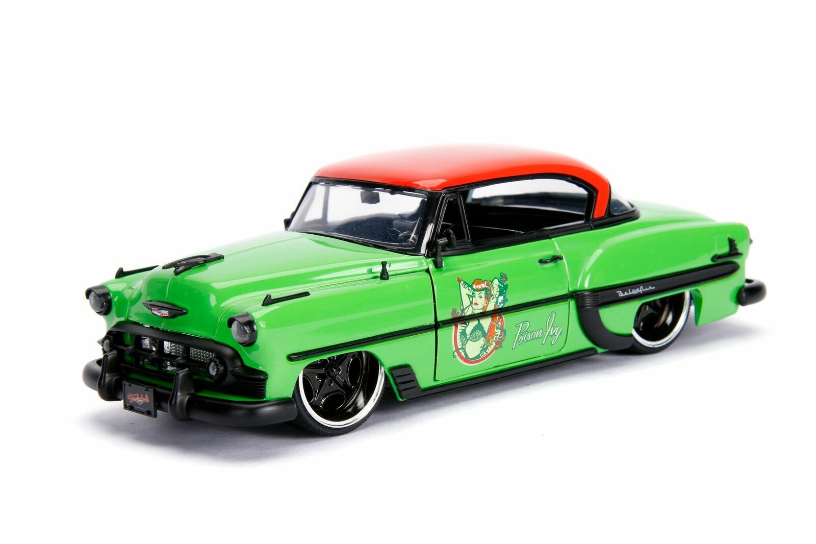 JADA 30455 DC COMICS BOMBSHELLS POISON IVY 1953 CHEVY BEL AIR 1:24 W / FIGURE 82