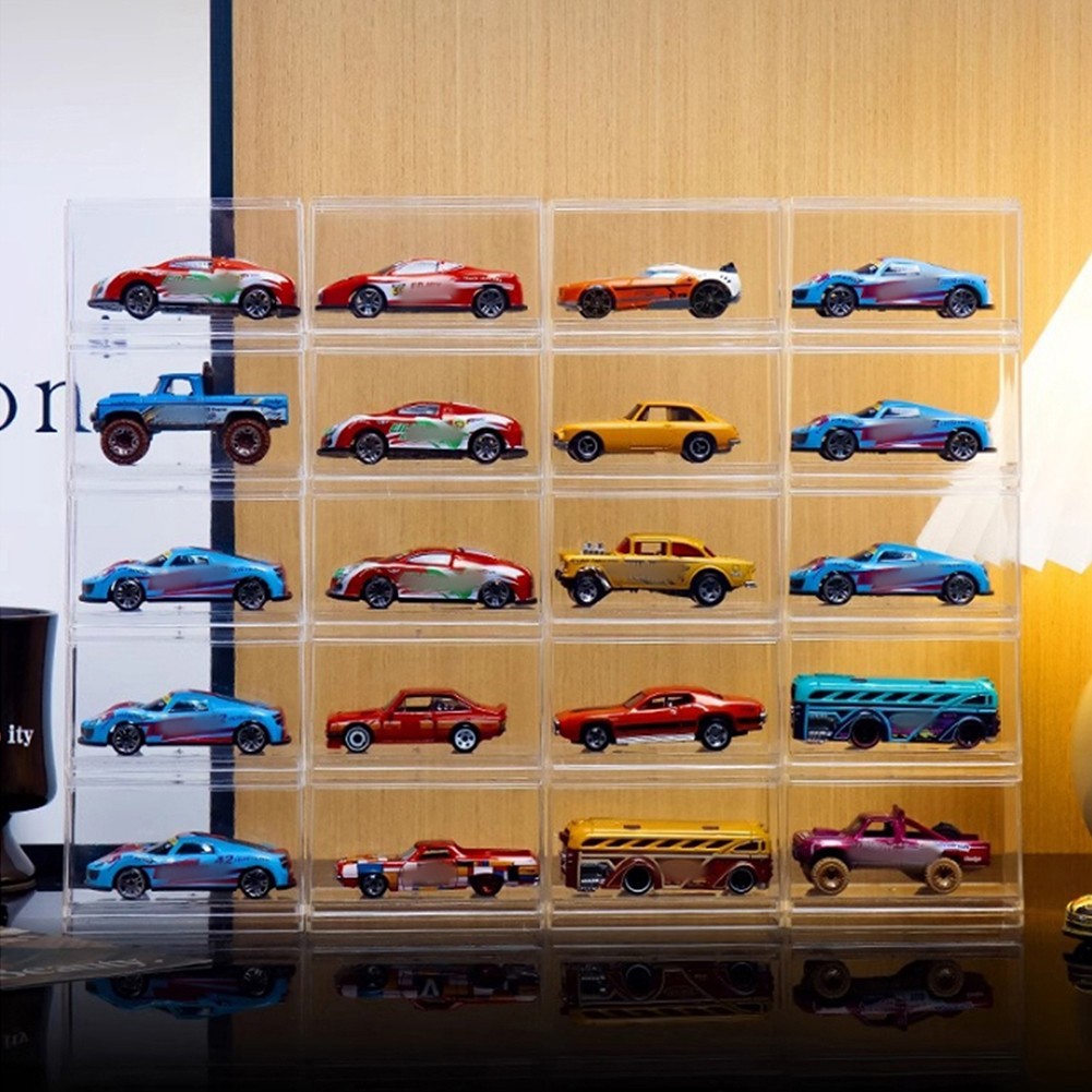 10-100x Acrylic Display Case Protection Box For 1:64 Scale Car Diecast Model Toy