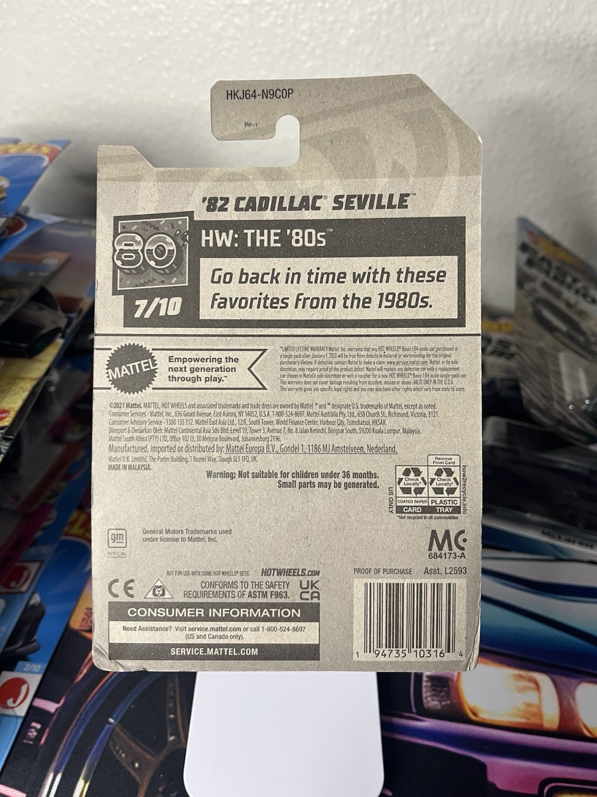 Hot Wheels HW: The ’80s ’82 Cadillac Seville Blue/Silver Unopened Box