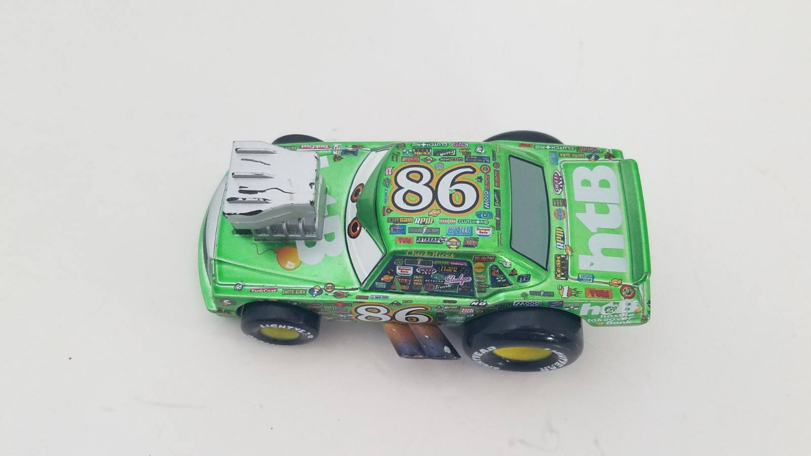 Disney Pixar Cars Green #98 Chick Hicks Diecast Car Vehicle Lot 2 Hot Roddin