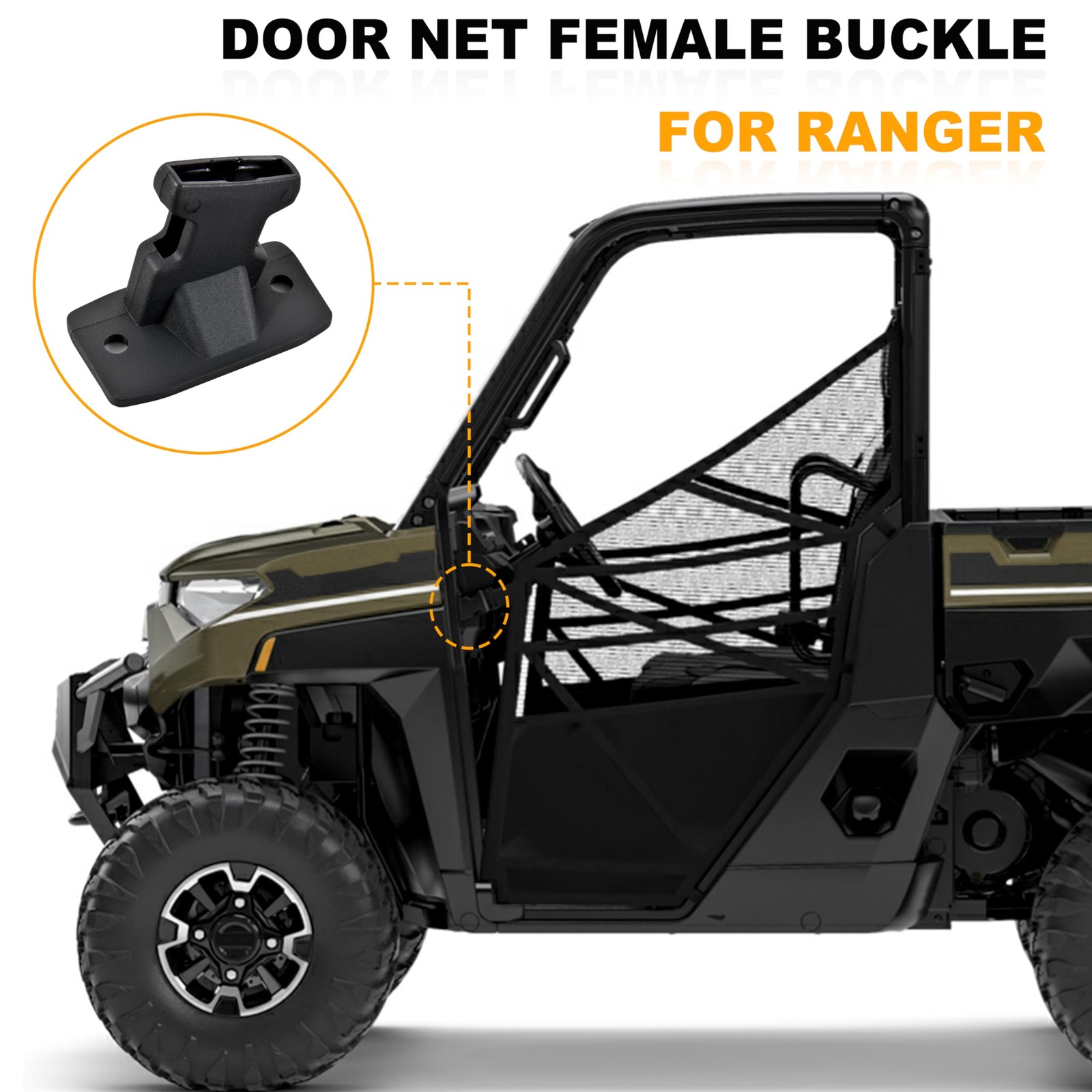 Front Door Net Female Buckle for Polaris Ranger XP 1000 900 (2PCS)