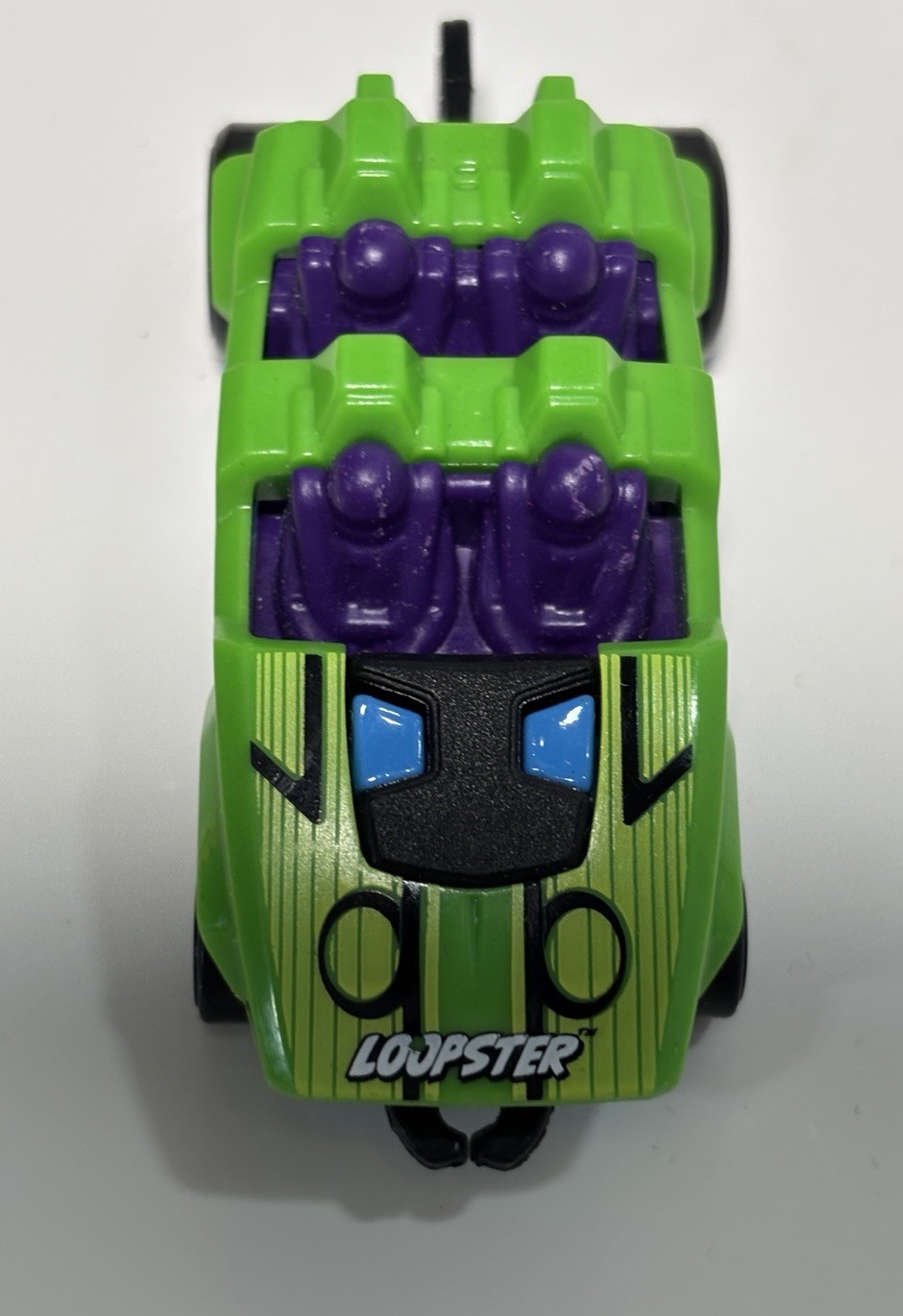 Hot Wheels2014 Loopster Green 1:64 Diecast 2 3/4″ Roller Coaster Car W Riders