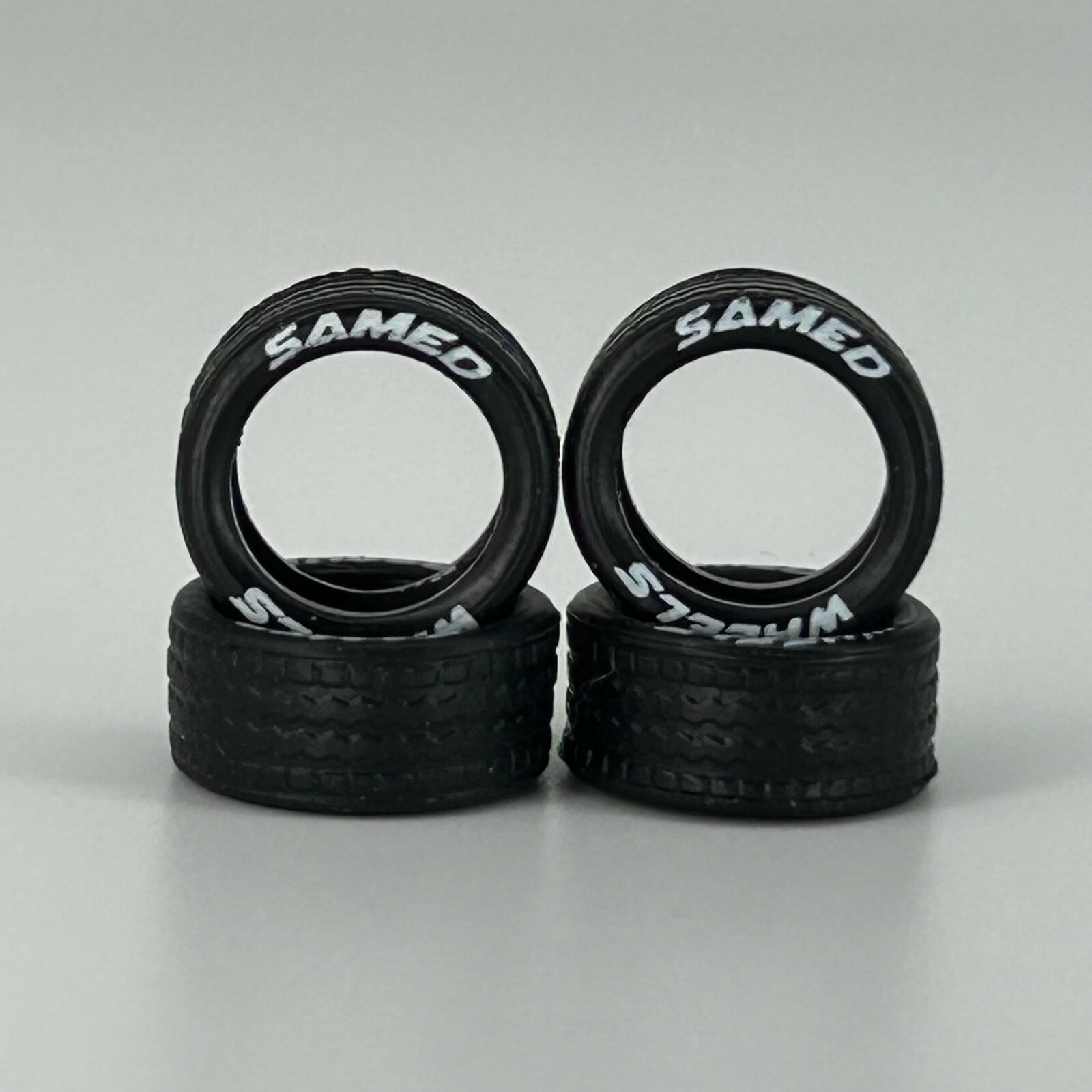 10/10mm Lettered Rubber Tire Set for Hot Wheels