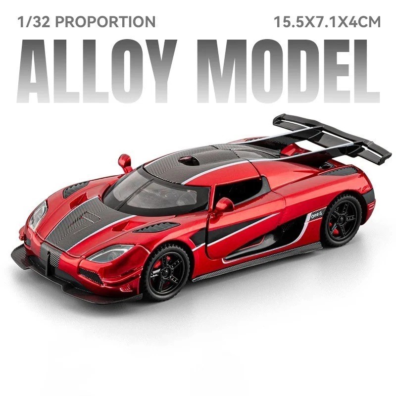 1:32 ONE-1 Alloy Diecast Model Car – Light Sound Toy Supercar Gift