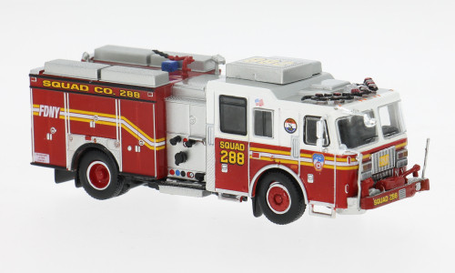 PCX87 2013 SEAGRAVE ATTACKER SQUAD CO. FIRE TRUCK #288 HO 1/87 PLASTIC