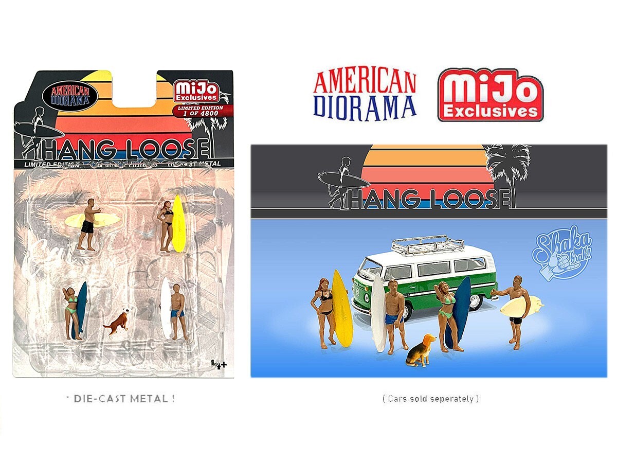 1/64 American Diorama 5 pc. Hang Loose Figure Set – MiJo exclusive