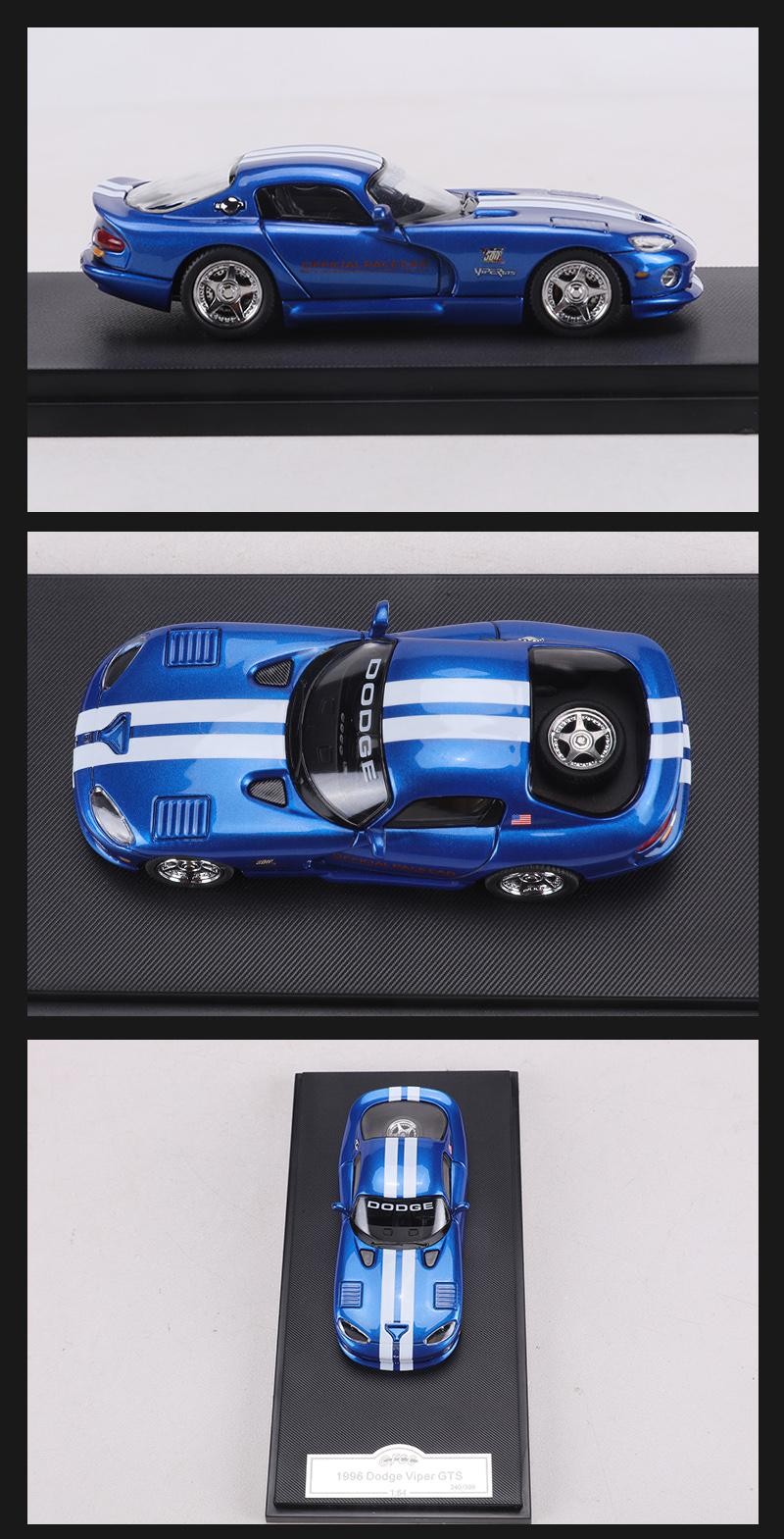 1:64 1993 Dodge Viper Roadster Hardtop Diecast Alloy Model Car Toy