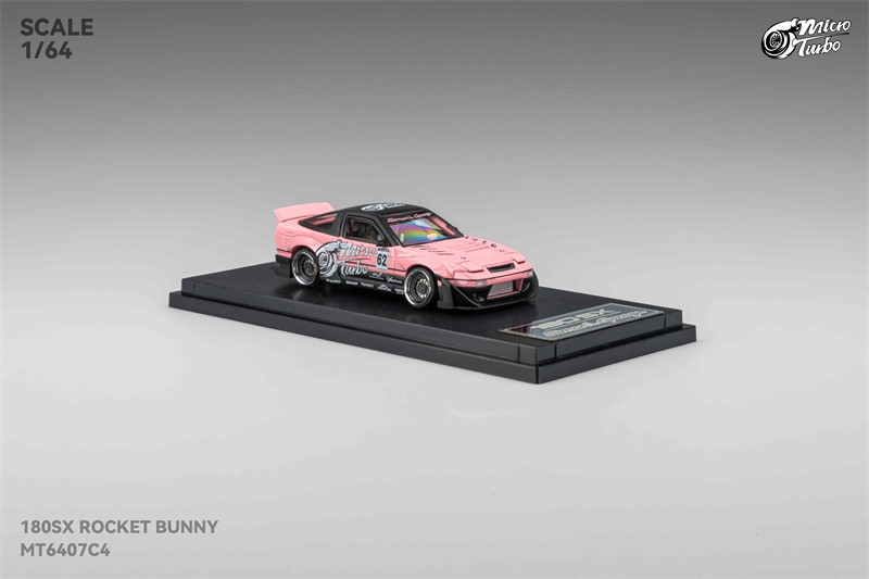 Micro Turbo x Simons Garage 1:64SlMON’S GARAGE/S13 Silvia 180SX Pink Livery Car