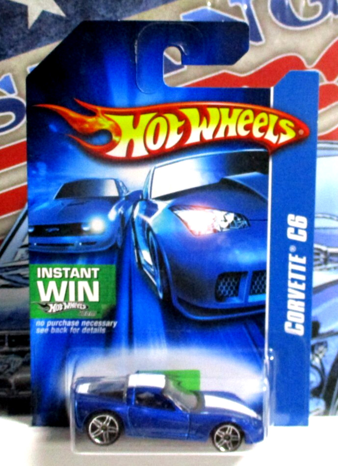 2006 Hot Wheels Chevy Corvette C6 In Candy Blue Metallic Painted Rear Lights!