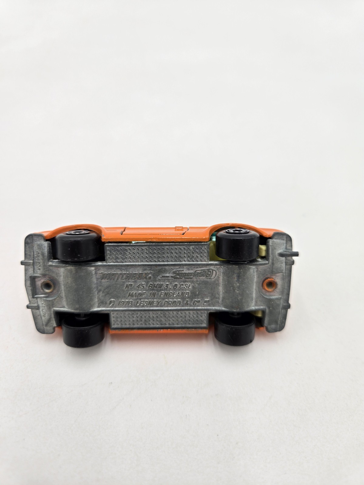Vintage Matchbox Lesney Superfast No. 45 BMW 3.0 CSL MB45 Orange England 1976