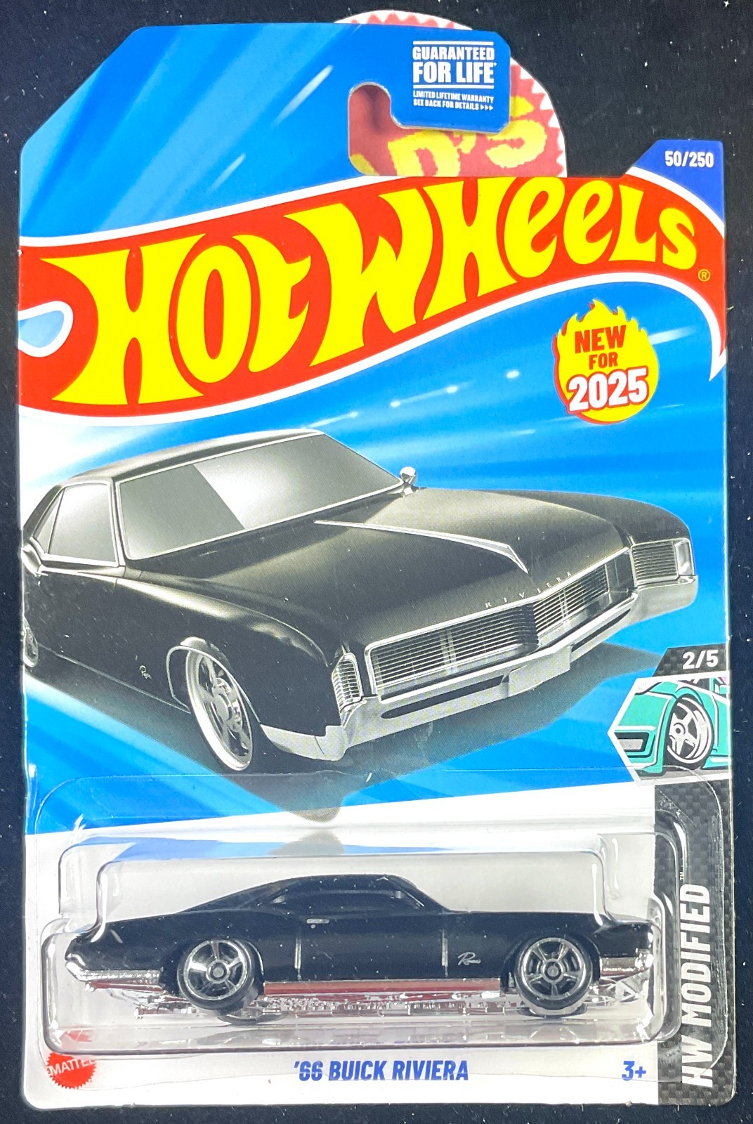 ’66 BUICK RIVIERA SERIES GLOSS BLACK, & TEAL 2025 Hot Wheels #50 2pcs