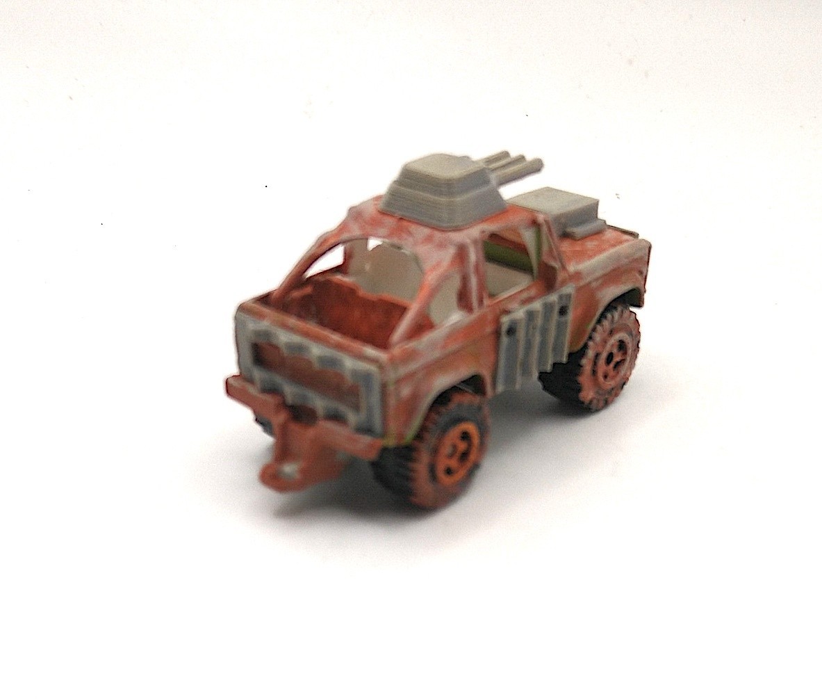 Custom Mad Max Zombie War Wasteland Road Warrior Truck 1/64 Hot Wheels Vehicle