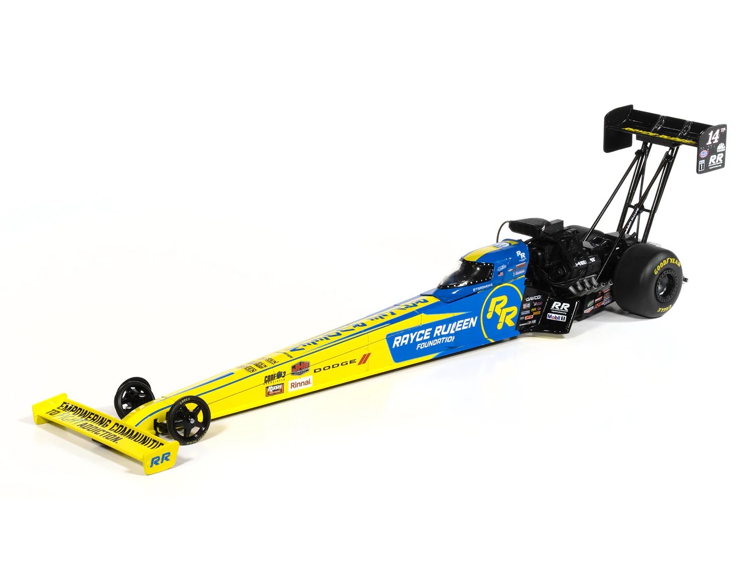 NHRA TOP FUEL DRAGSTER #14TF STEWART “RRF” (2025) 1/24 BY AUTO WORLD AWN052