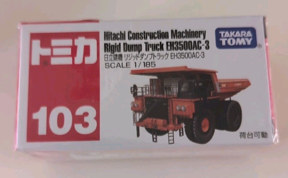 TAKARA TOMY TOMICA #103 HITACHI RIGID DUMP TRUCK EH3500AC-3 Diecast Model 1/185