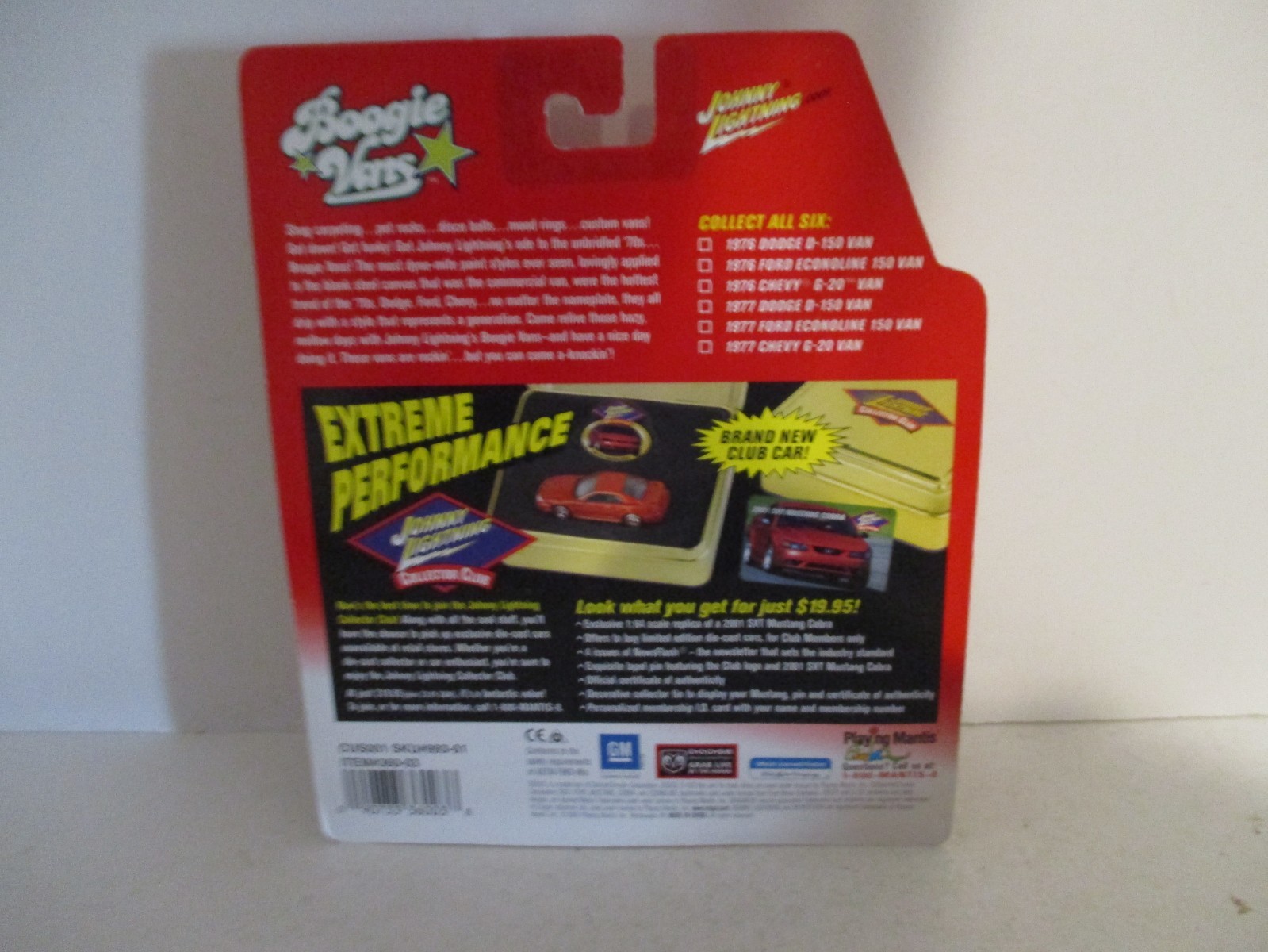 Johnny Lightning Boogie Van 1976 Dodge D-150 Yellow 2003 MOC