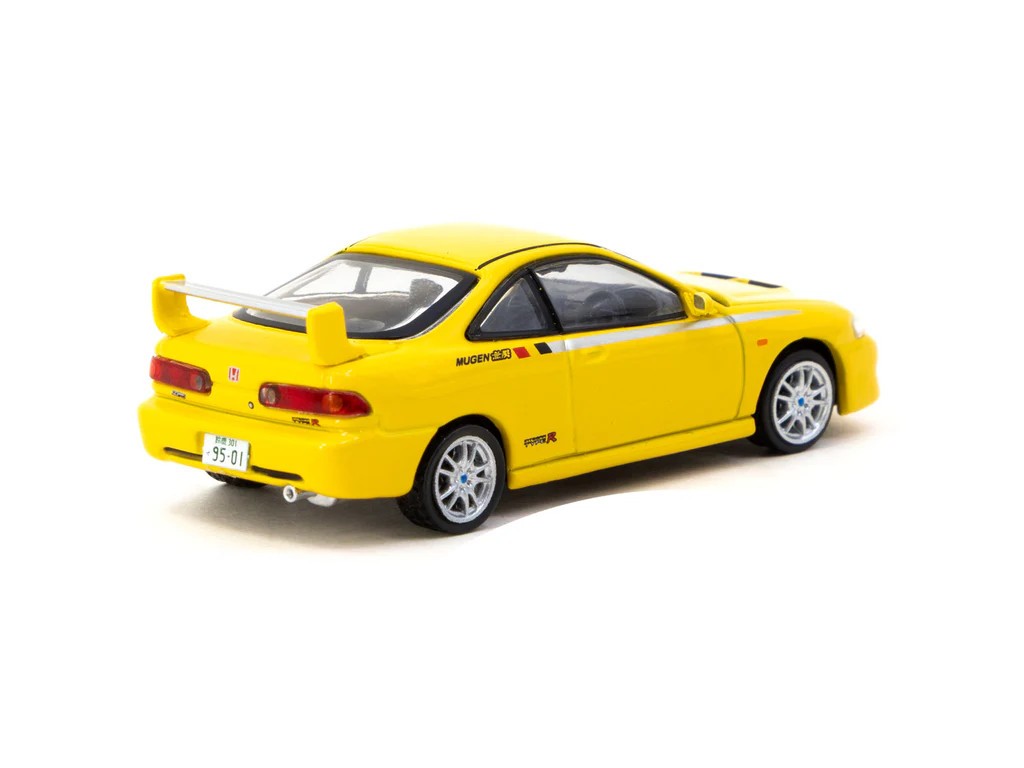 Tarmac Works Sunlight Yellow Honda Integra TYPE R DC2 MUGEN 1:64 T64G-TL059-YL