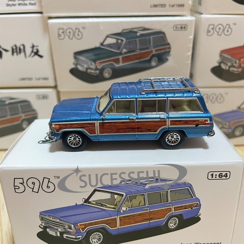 1:64 Grand Wagoneer Blue SUV Alloy Diecast Collectible Sport Car Gift