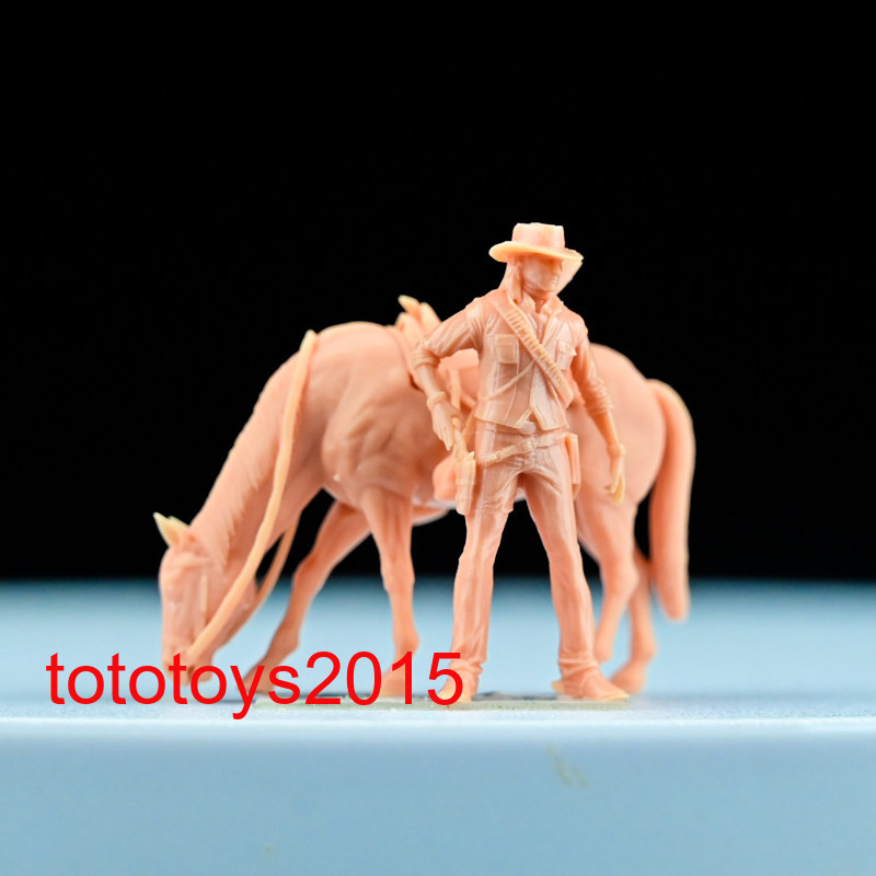 1/72 1/87 1/64 1/43 1/35 1/32 1/24 Riding Cowboy Scene Miniatures Figures Doll