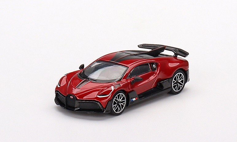 MINI GT 1:64 Bugatti Divo Red Metallic LHD Diecast Model Car MGT00503