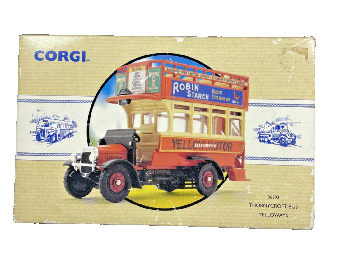 Corgi Classics 1:50 Scale 96993 Thornycroft Yelloways Double Decker Buses Boxed.