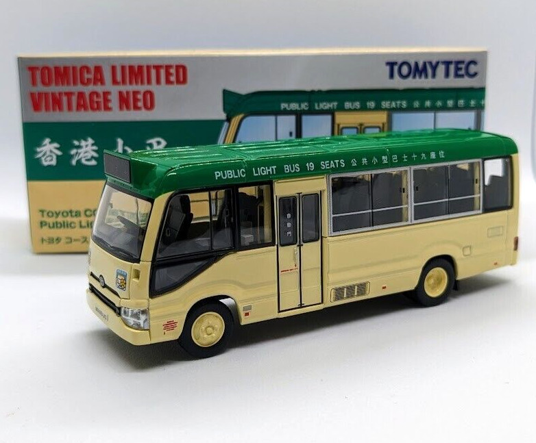 Tomica Limited Hong Kong Green Public Bus Toyota Coaster Metal Diecast Car Model