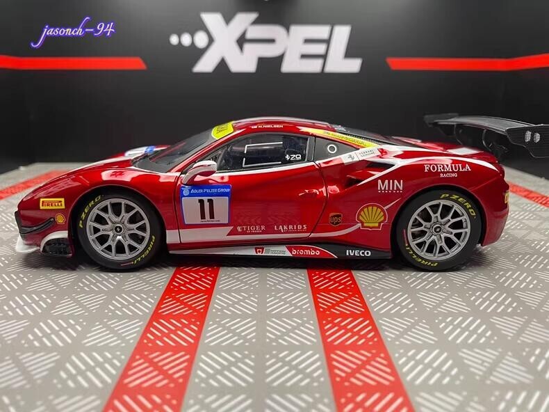 Ferrari 488 Challenge 2016 Alloy Car Model 1:24