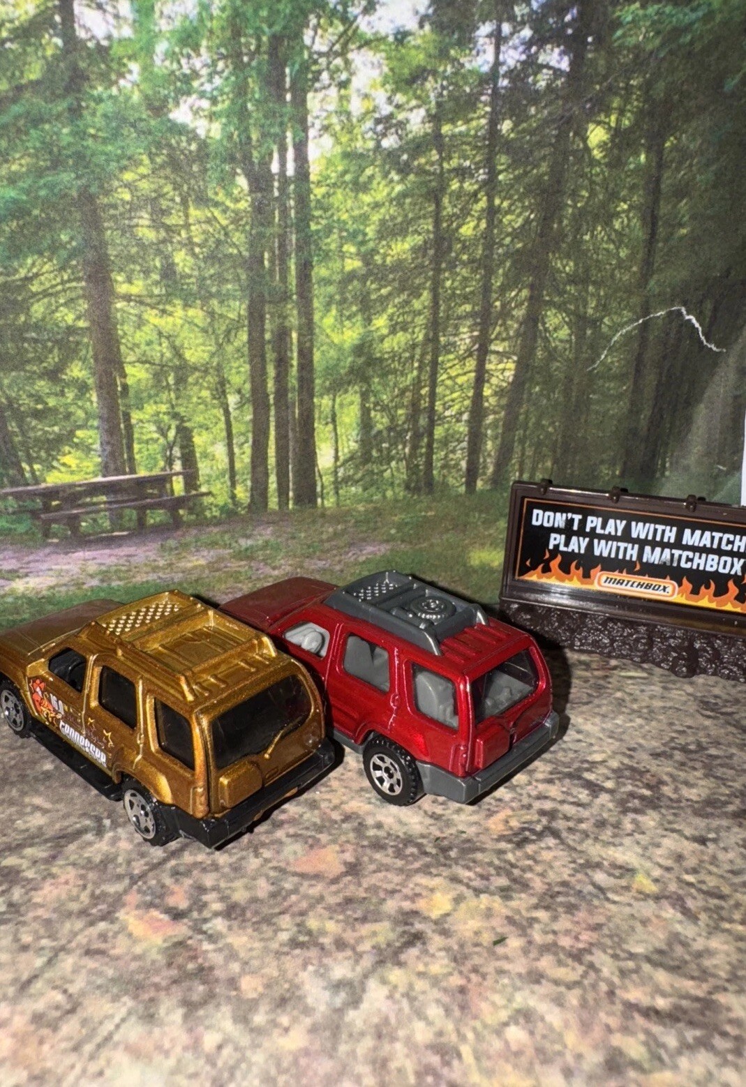 Lot Of 2 Matchbox 2000 Nissan Xtera SUV Bronze 50th Anniversary & Maroon NLFFP