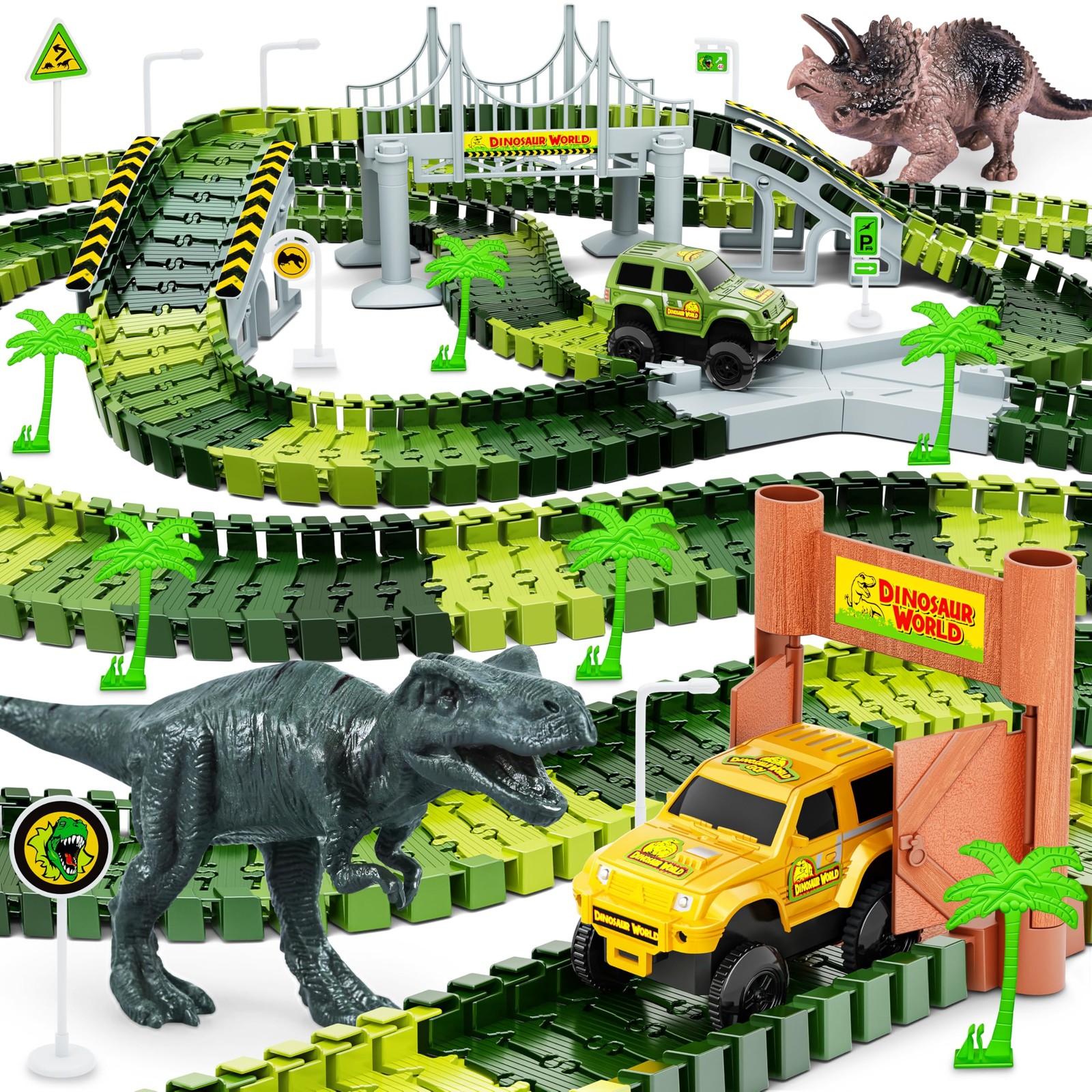 Dinosaur Track Set: 271 PCS Race Cars & Toys for Kids Ages 3-8